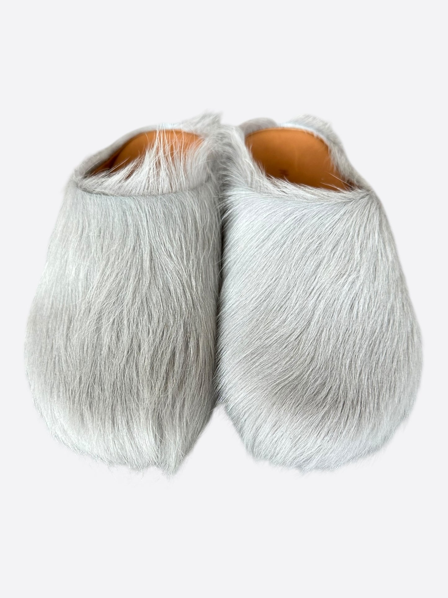 Marni Sodium Grey Calfskin Fussbett Sabot Slides