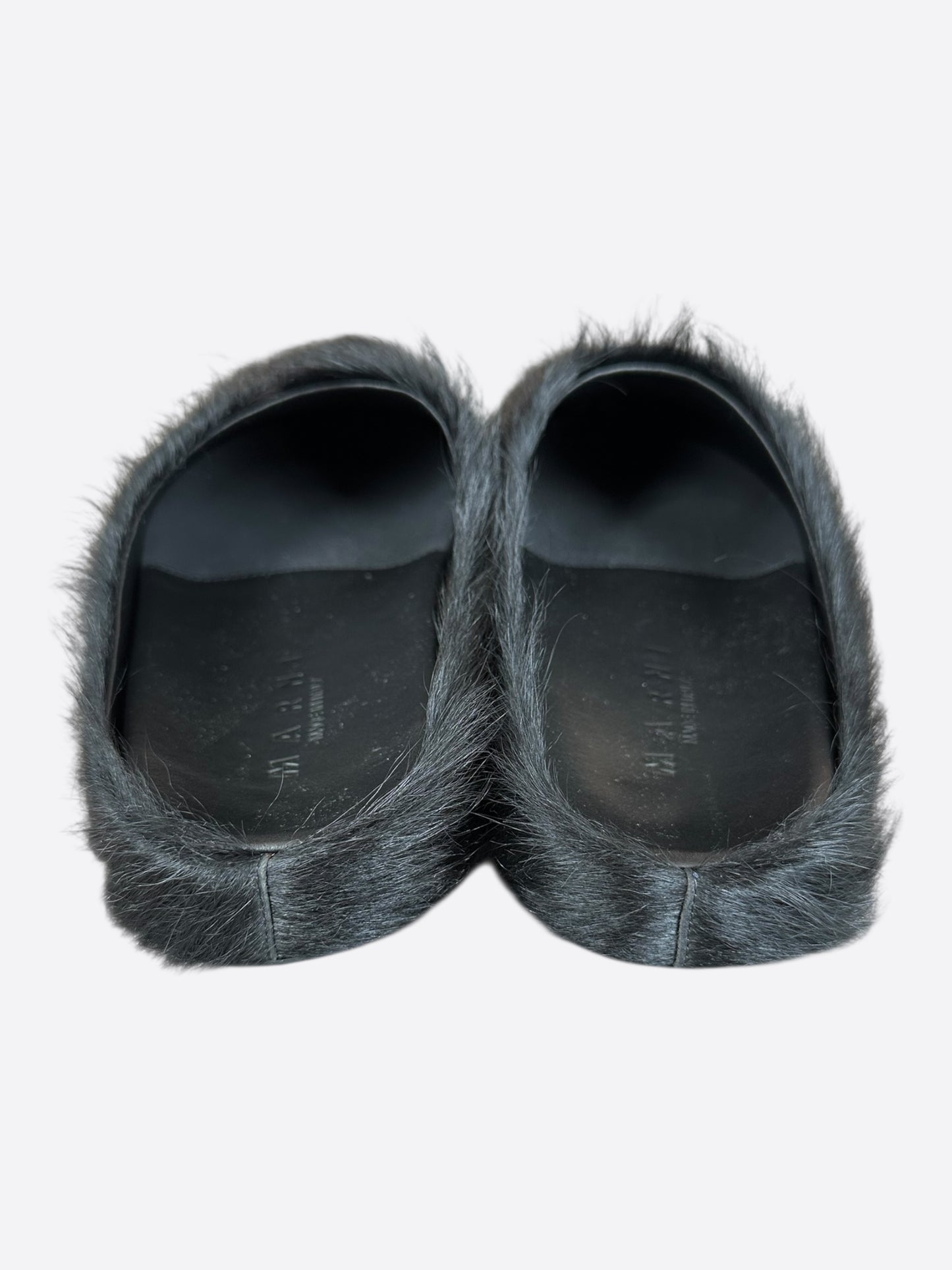 Marni Black Calfskin Fussbett Sabot Slides