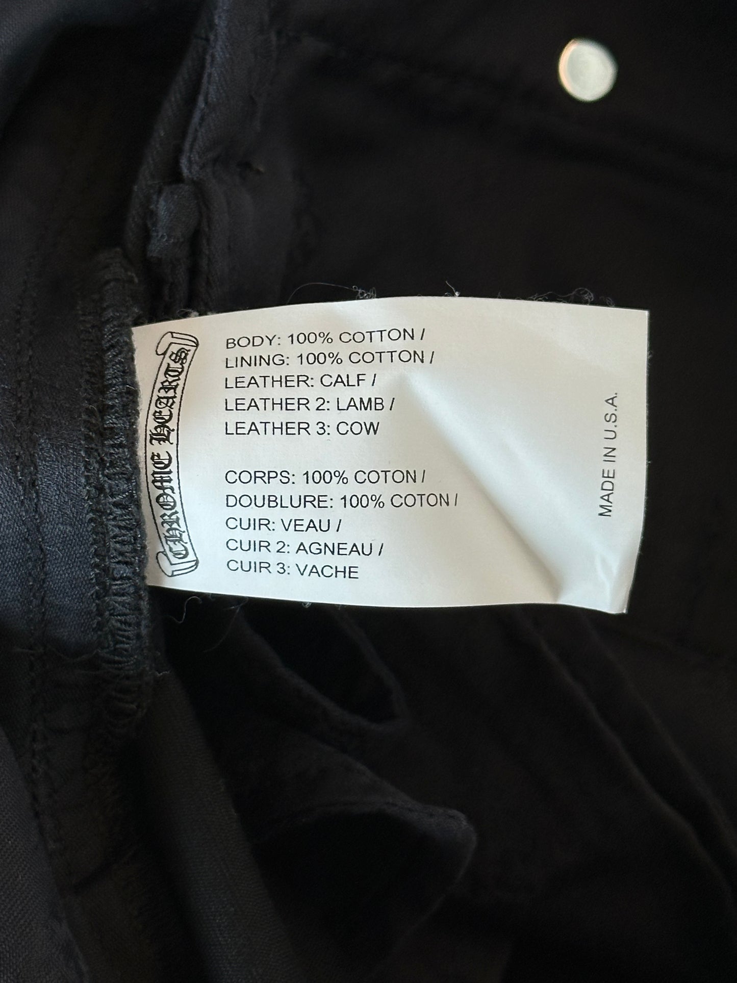 Chrome Hearts Black Camouflage Cross Patch Chino Pants