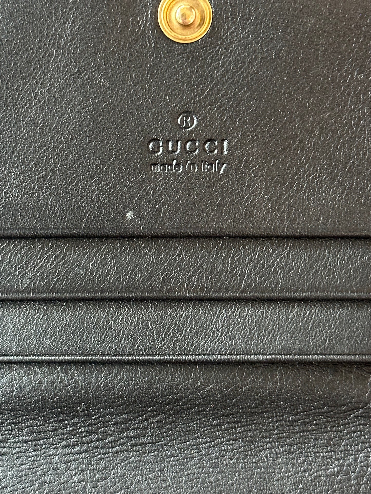Gucci Black Blue & Yellow Ghost GG Marrmont Cardholder