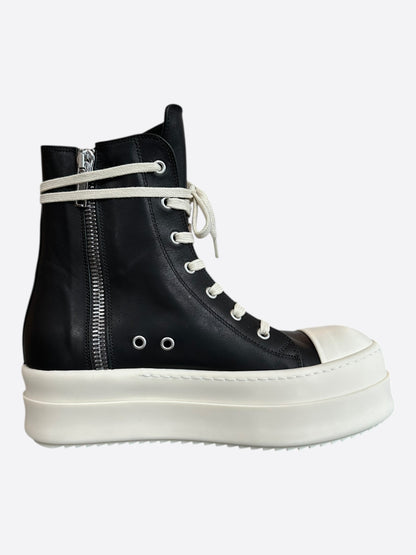 Rick Owens Black & White Mega Bumper Women's High Top Sneakers