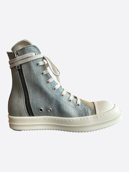 Rick Owens Blue & Orange Gradient Women's High Top Sneakers