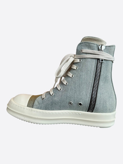 Rick Owens Blue & Orange Gradient Women's High Top Sneakers
