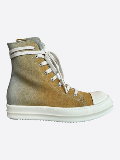 Rick Owens Blue & Orange Gradient Women's High Top Sneakers