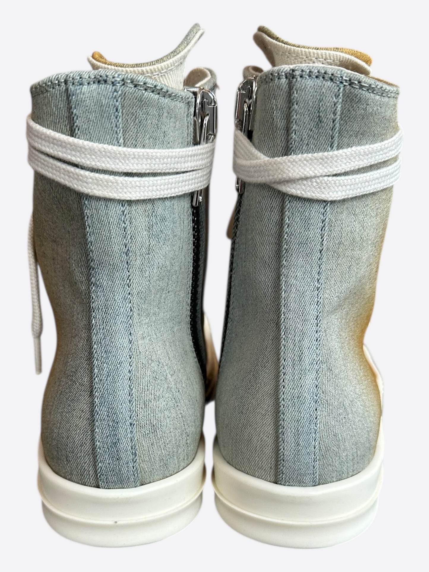 Rick Owens Blue & Orange Gradient Women's High Top Sneakers