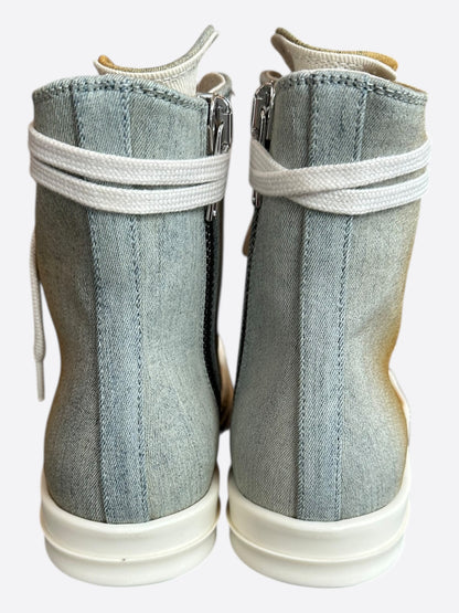 Rick Owens Blue & Orange Gradient Women's High Top Sneakers