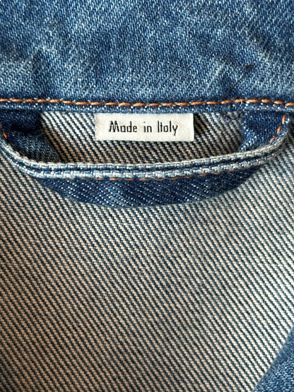 Gucci Blue & Multicolor Embroidered Patches Denim Jacket