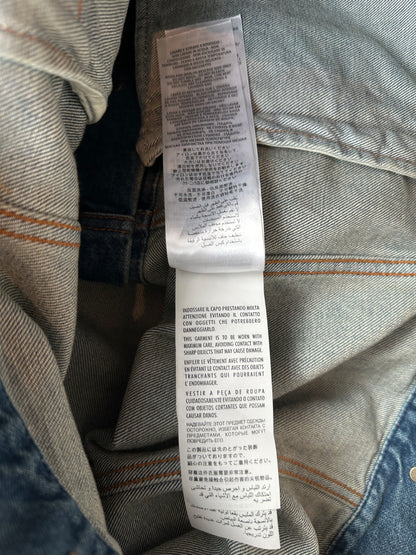 Gucci Blue & Multicolor Embroidered Patches Denim Jacket