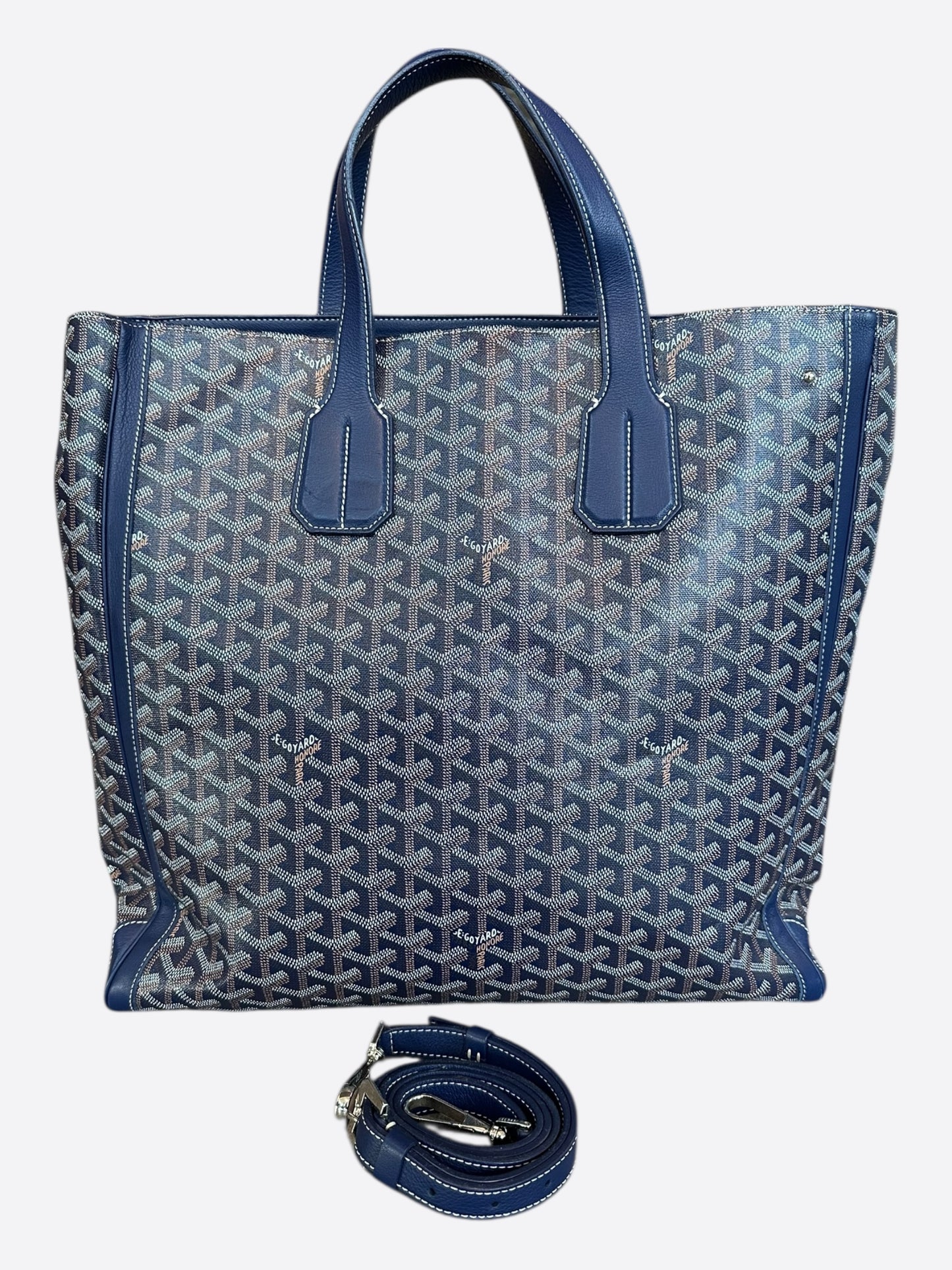 Goyard Navy Voltaire Tote Bag