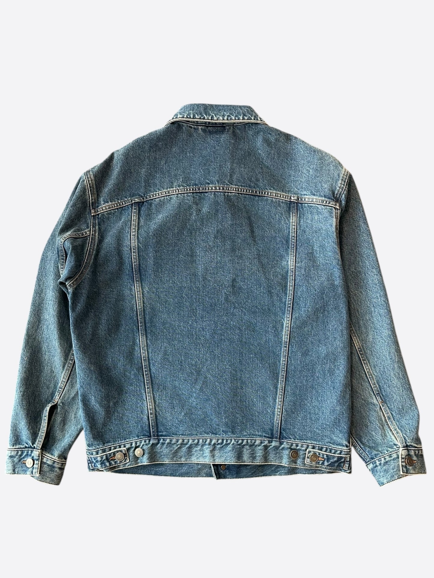 Gucci Blue & Multicolor Embroidered Patches Denim Jacket
