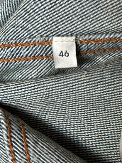 Gucci Blue & Multicolor Embroidered Patches Denim Jacket