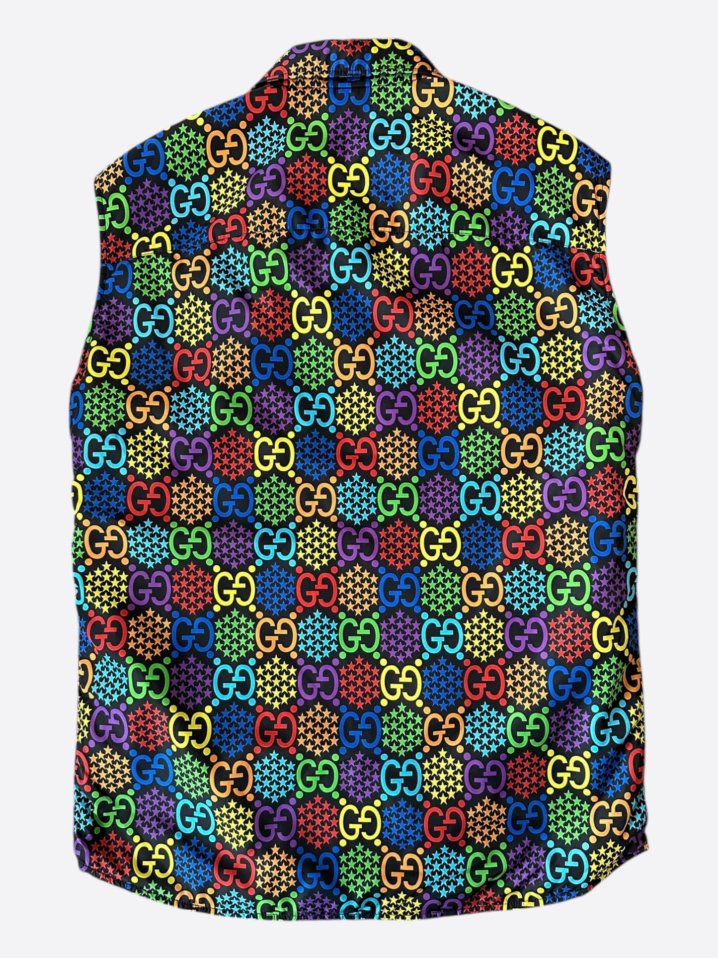 Gucci Black & Multicolor Psychedelic Monogram Vest