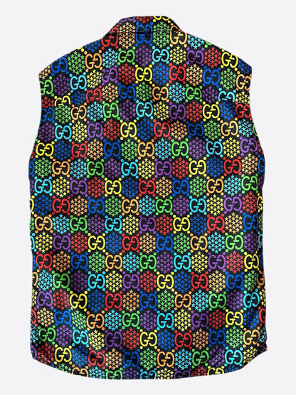 Gucci Black & Multicolor Psychedelic Monogram Vest