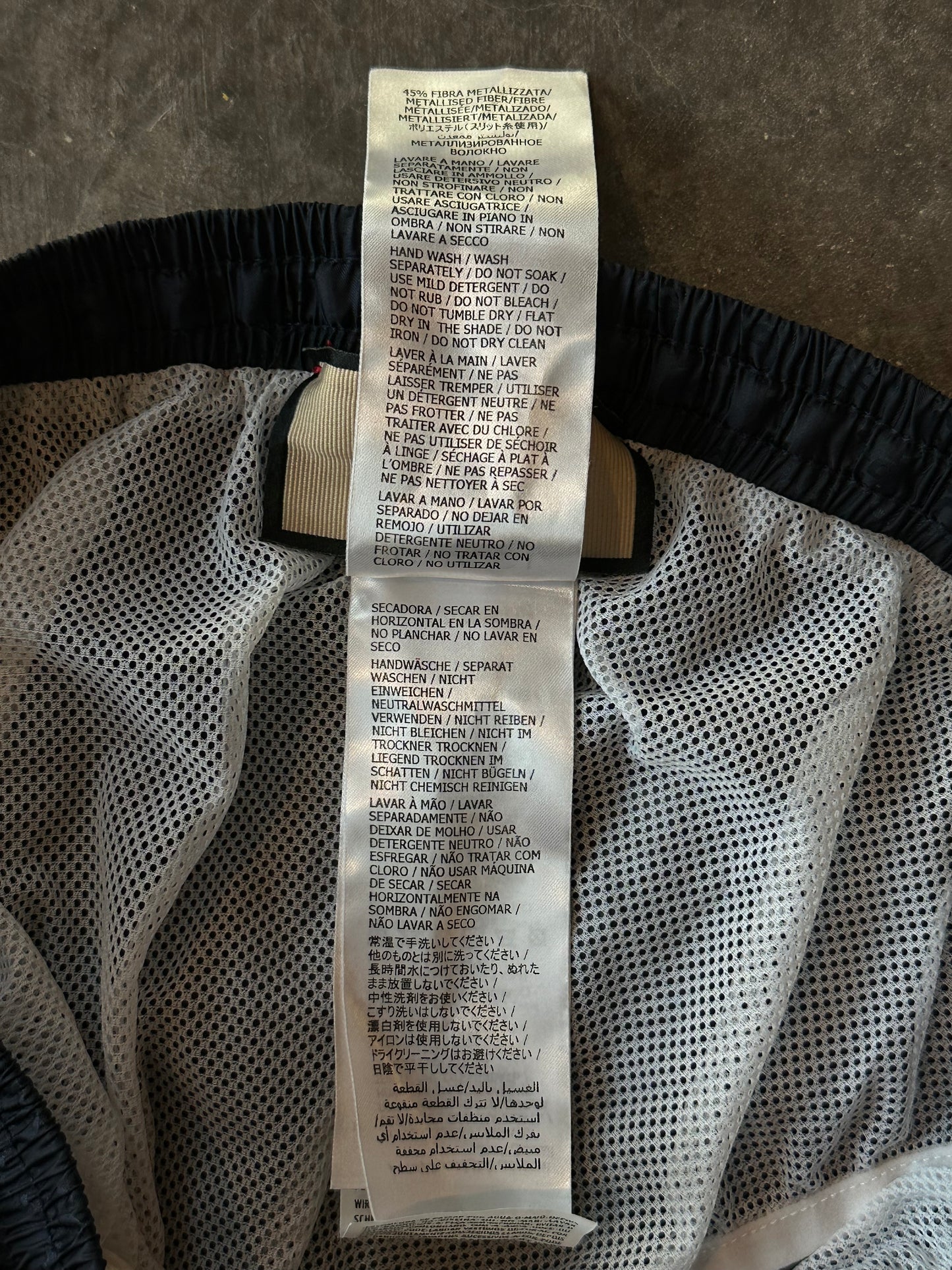 Gucci Navy & White GG Monogram Bee Swimshorts