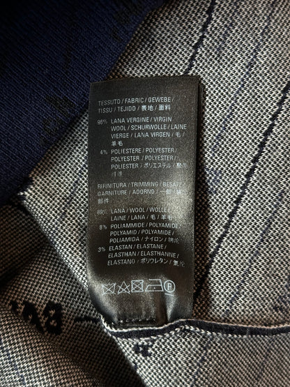 Balenciaga Navy Black & White All Over Logo Knit Sweater
