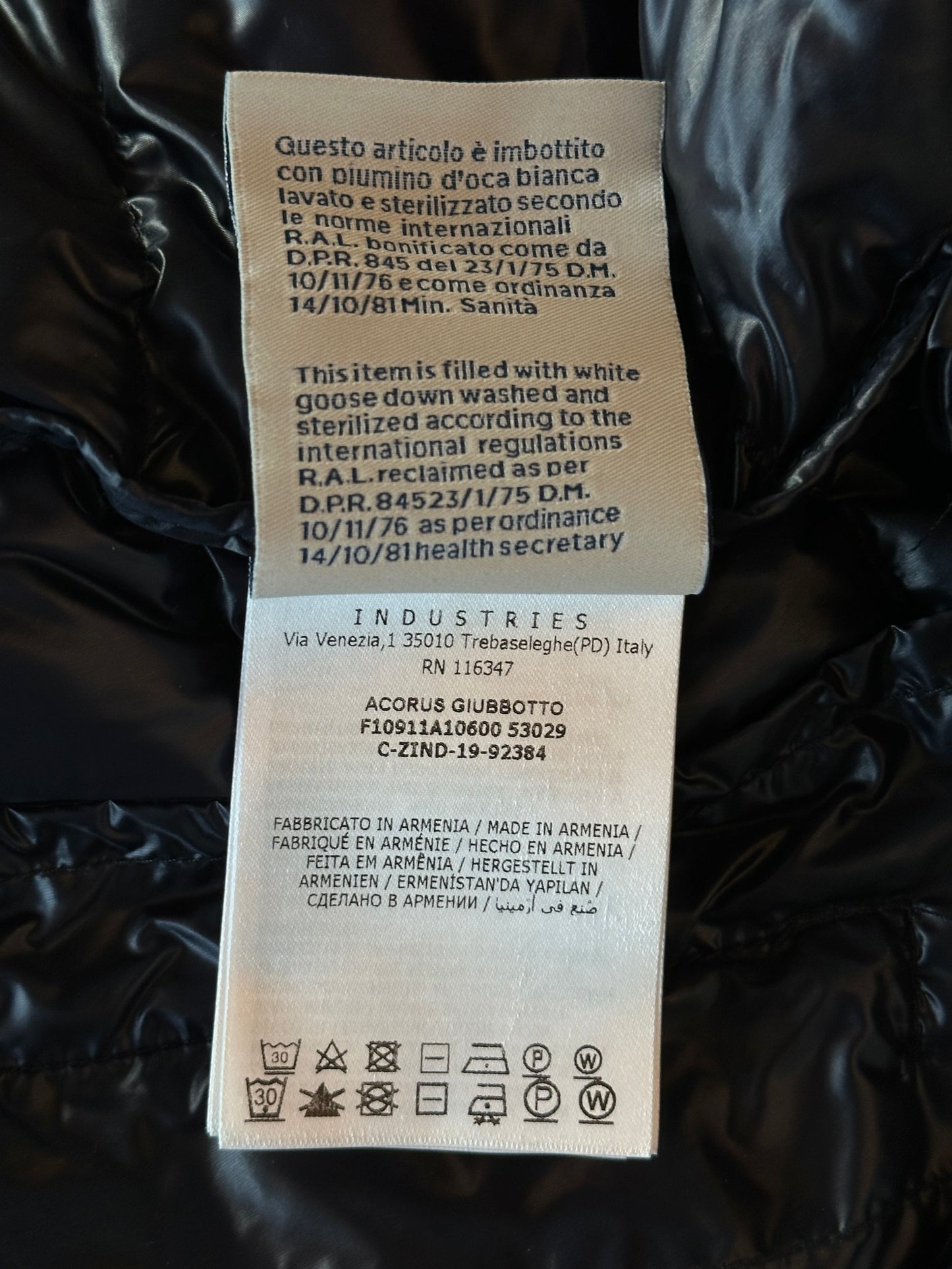 Moncler Navy Acorus Down Jacket