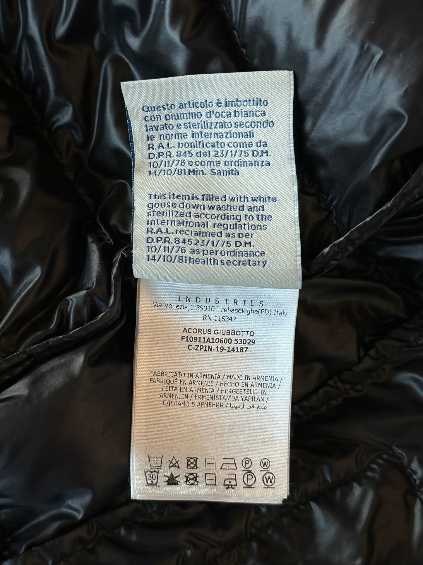 Moncler Black Acorus Down Jacket