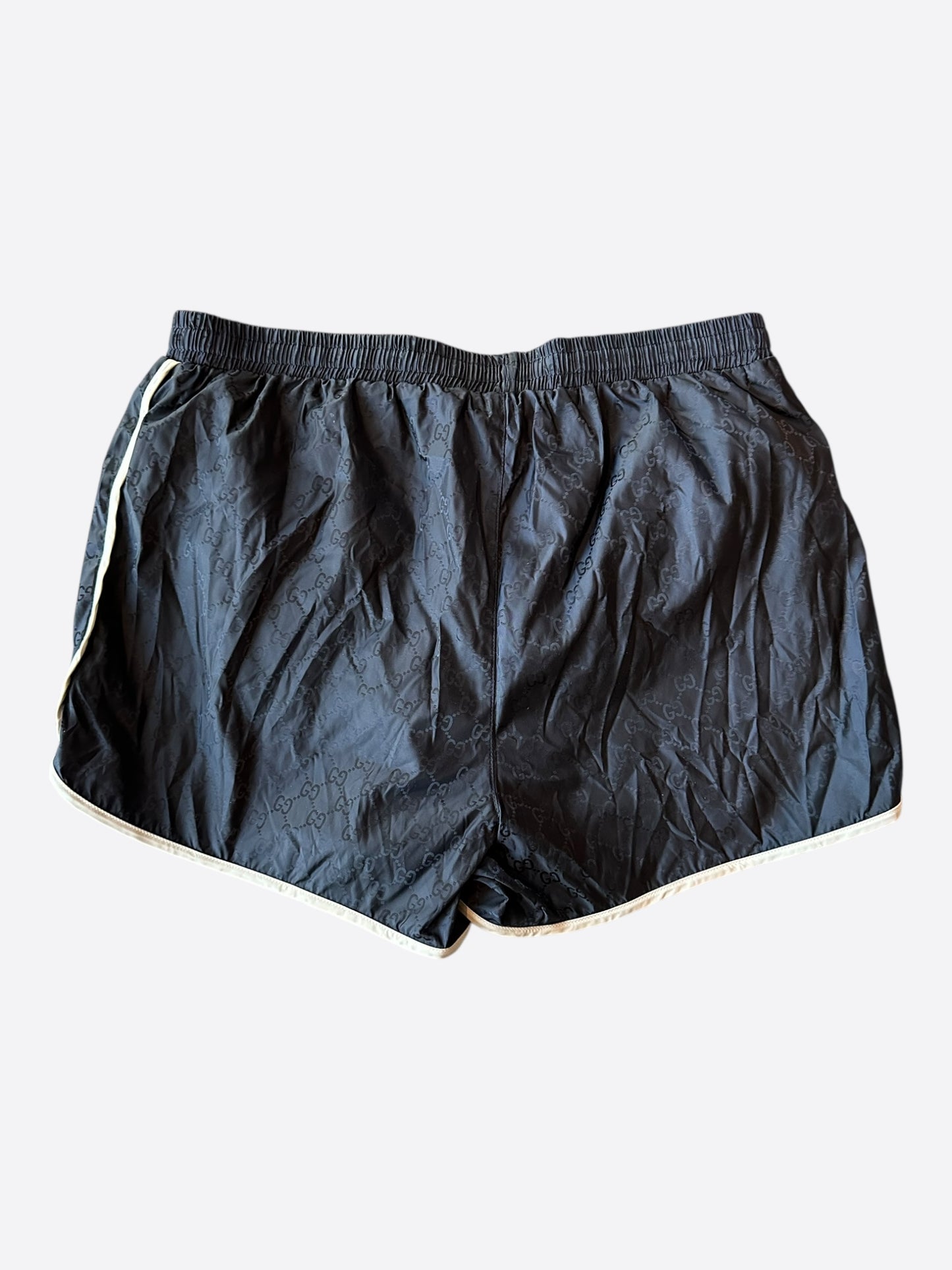 Gucci Navy & White GG Monogram Bee Swimshorts