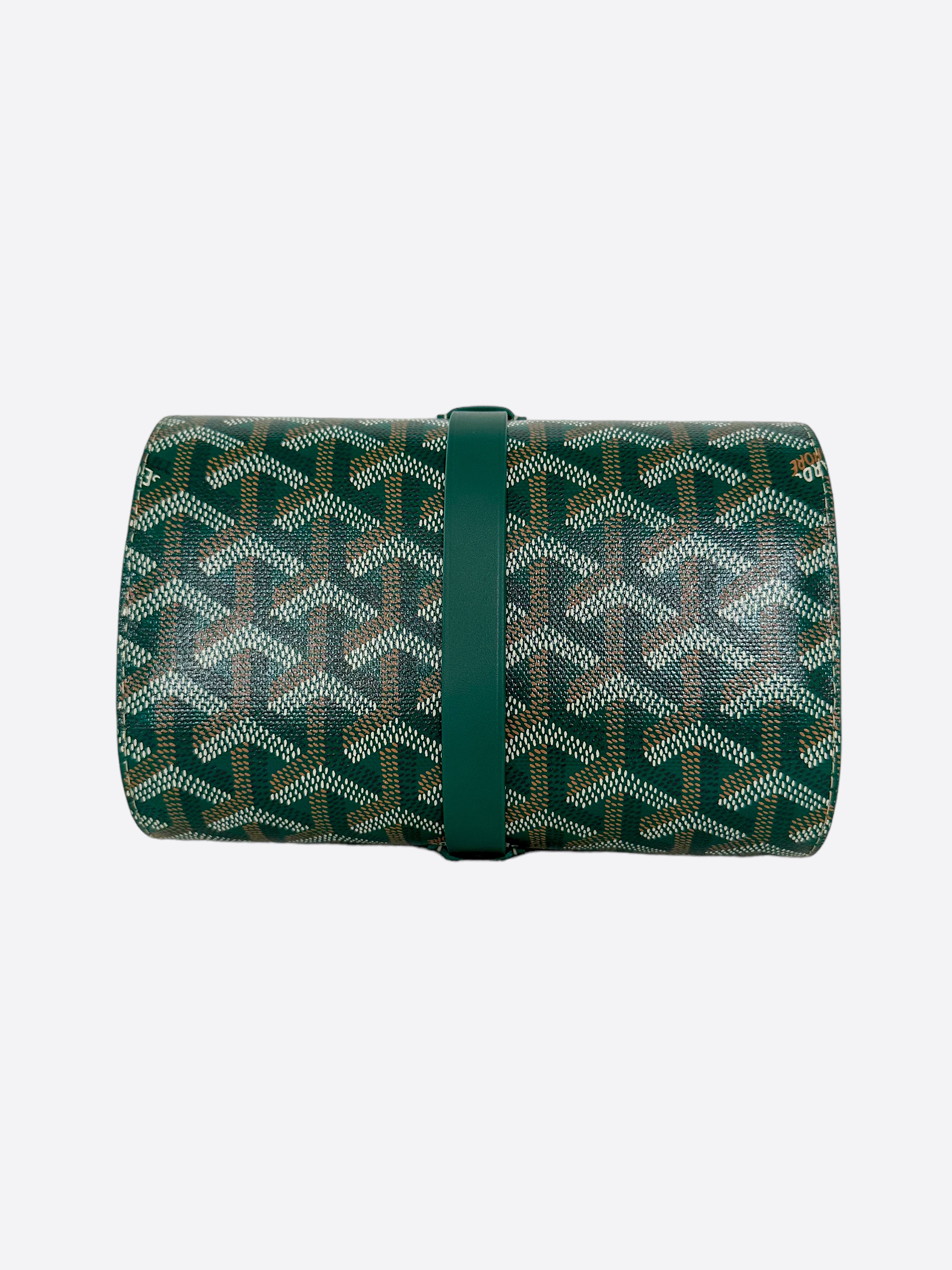 Goyard Green Goyardine Watch Case Savonches