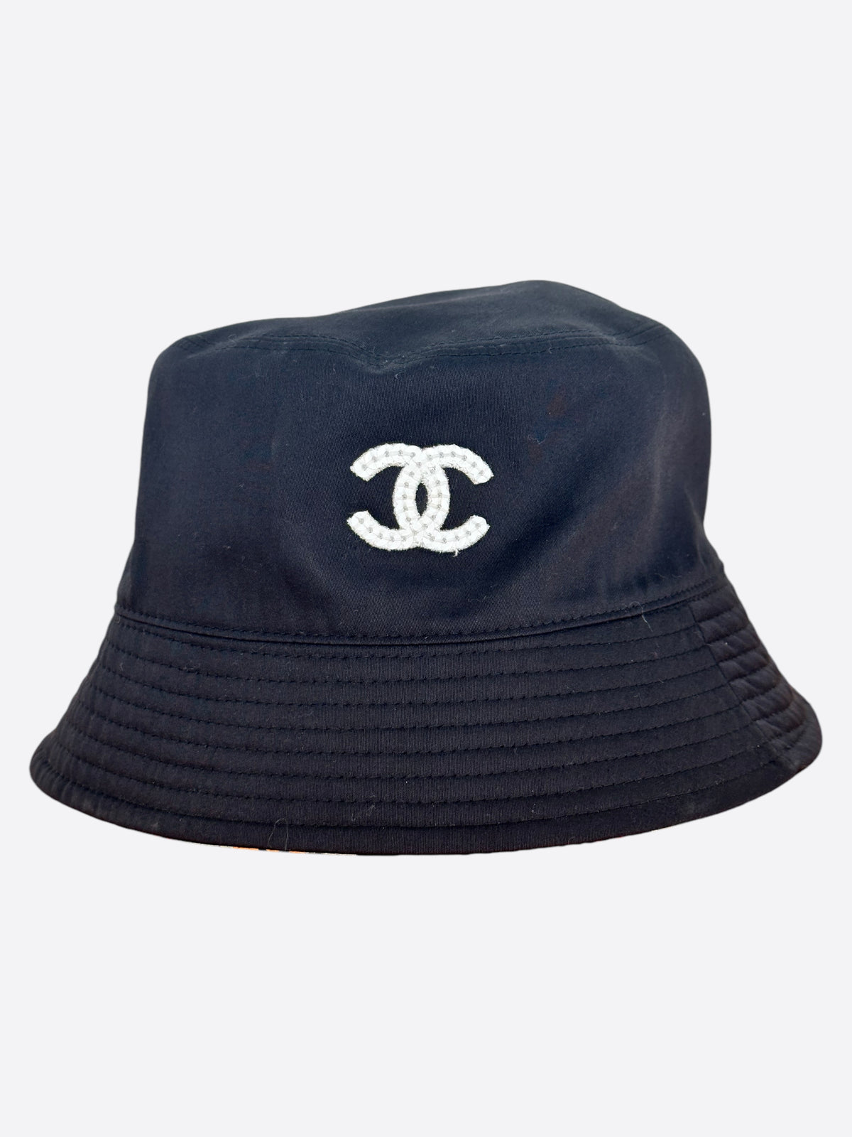 CHANEL Navy Bucket Hat with Red CC Emblem size Medium $_57.PNG?set_id=880000500F main image 2
