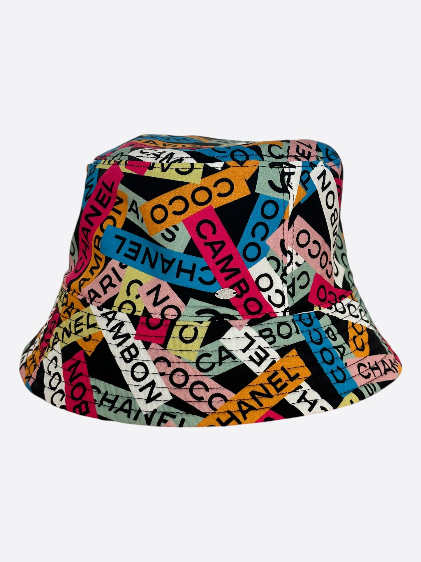 Chanel Black & White CC Logo Reversible Bucket Hat