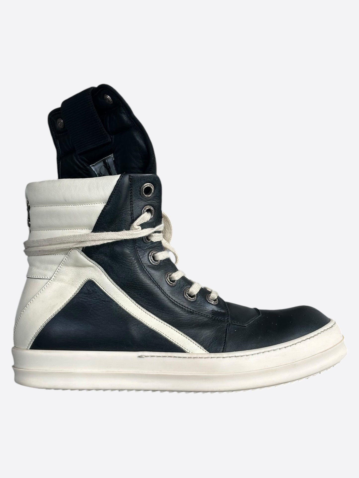 Rick Owens Chrome Hearts Black & White Geobaskets