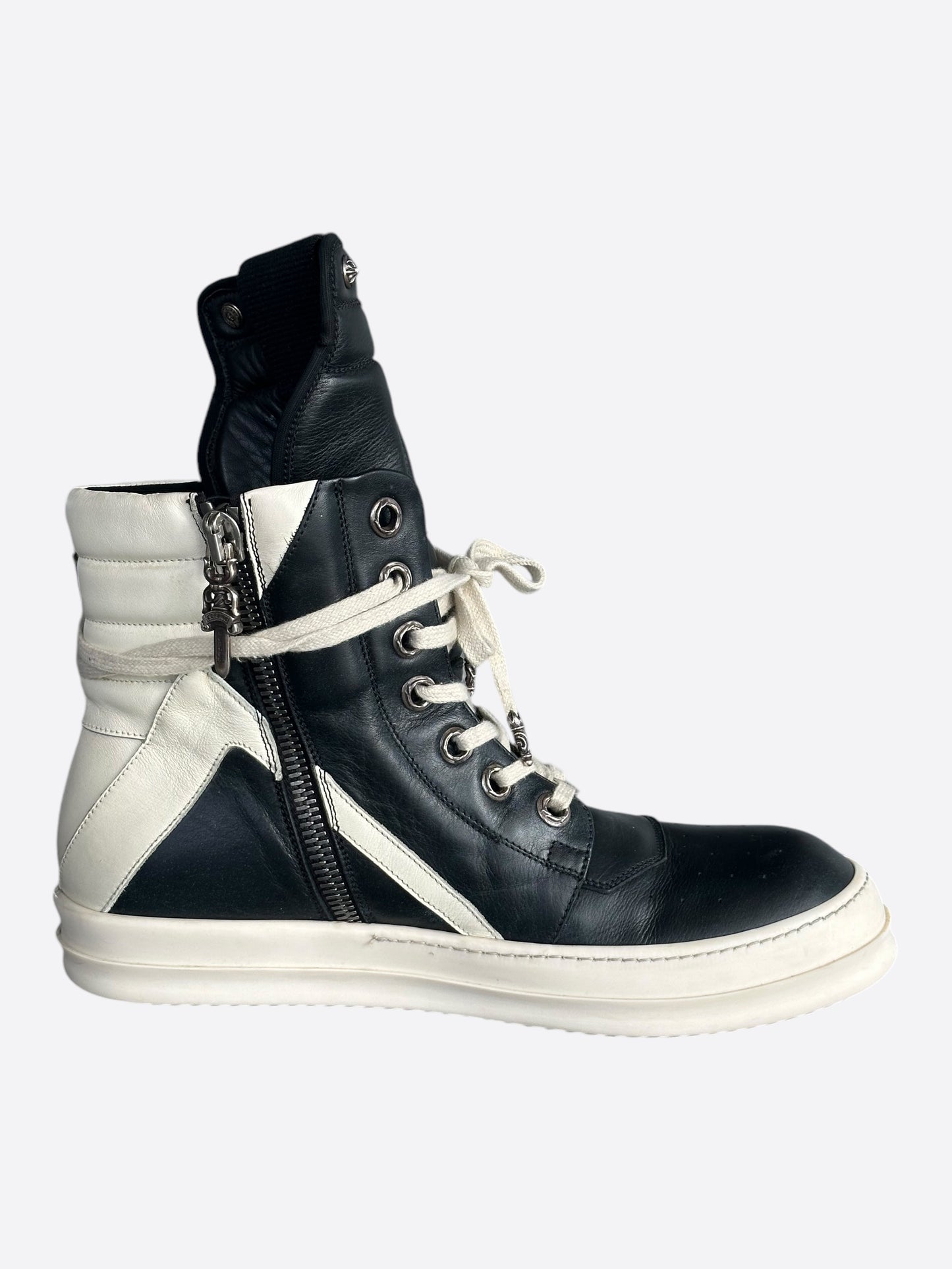 Rick Owens Chrome Hearts Black & White Geobaskets