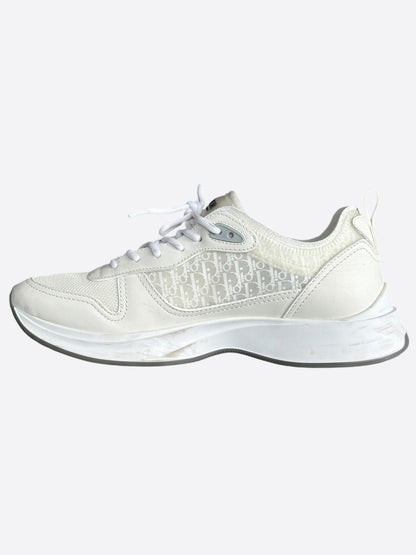 Dior White Mesh Oblique B25 Sneakers