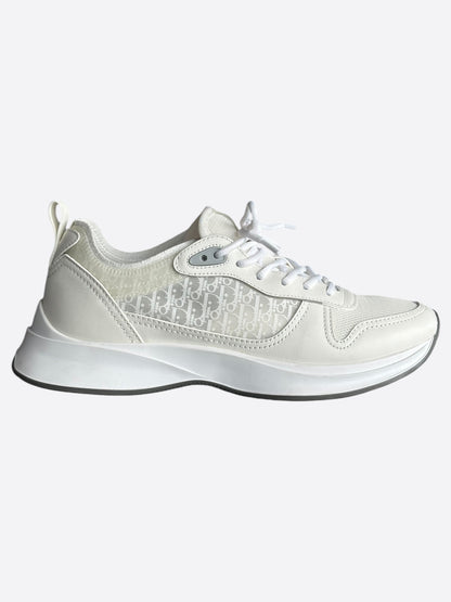 Dior White Mesh Oblique B25 Sneakers