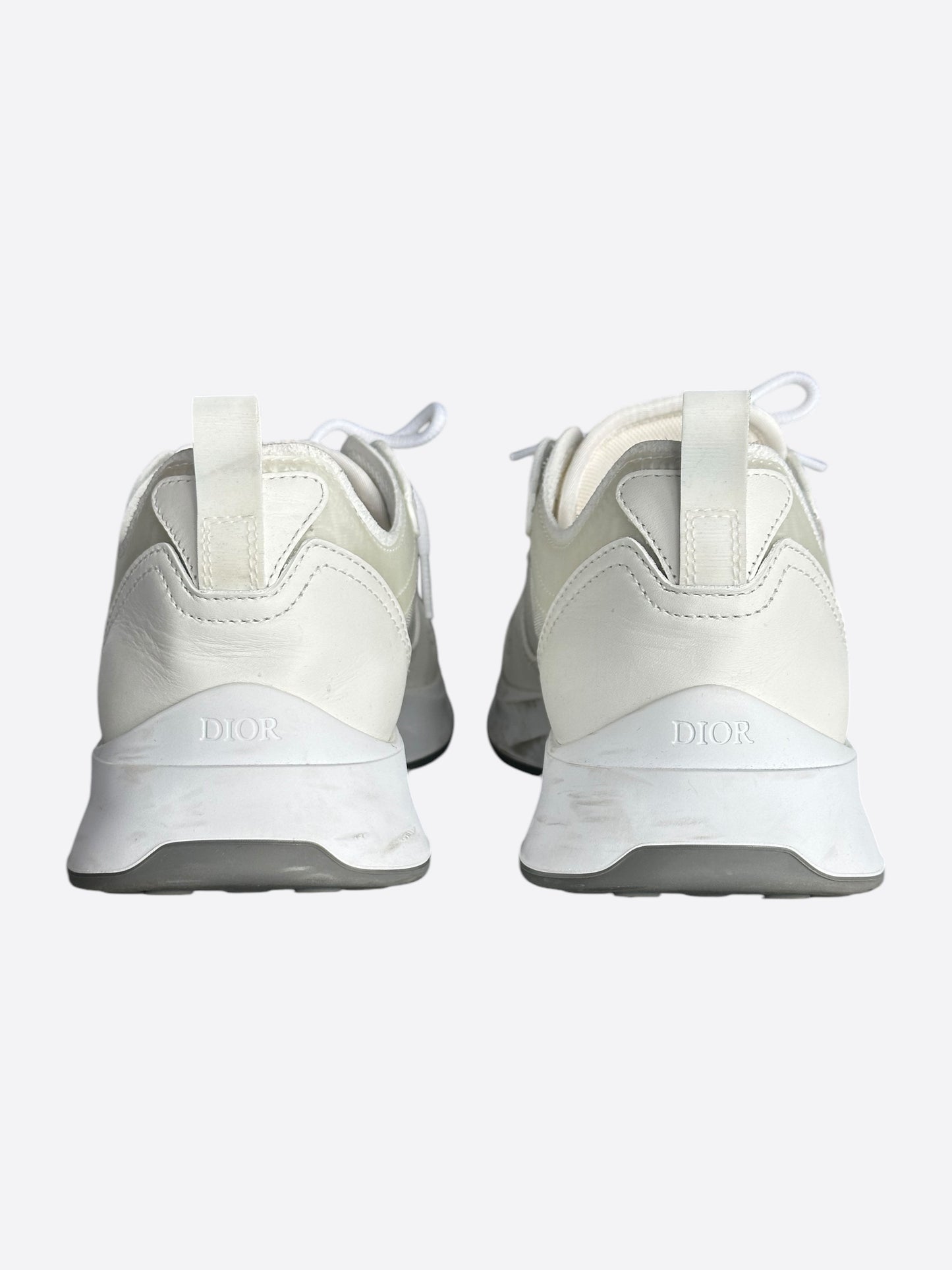 Dior White Mesh Oblique B25 Sneakers