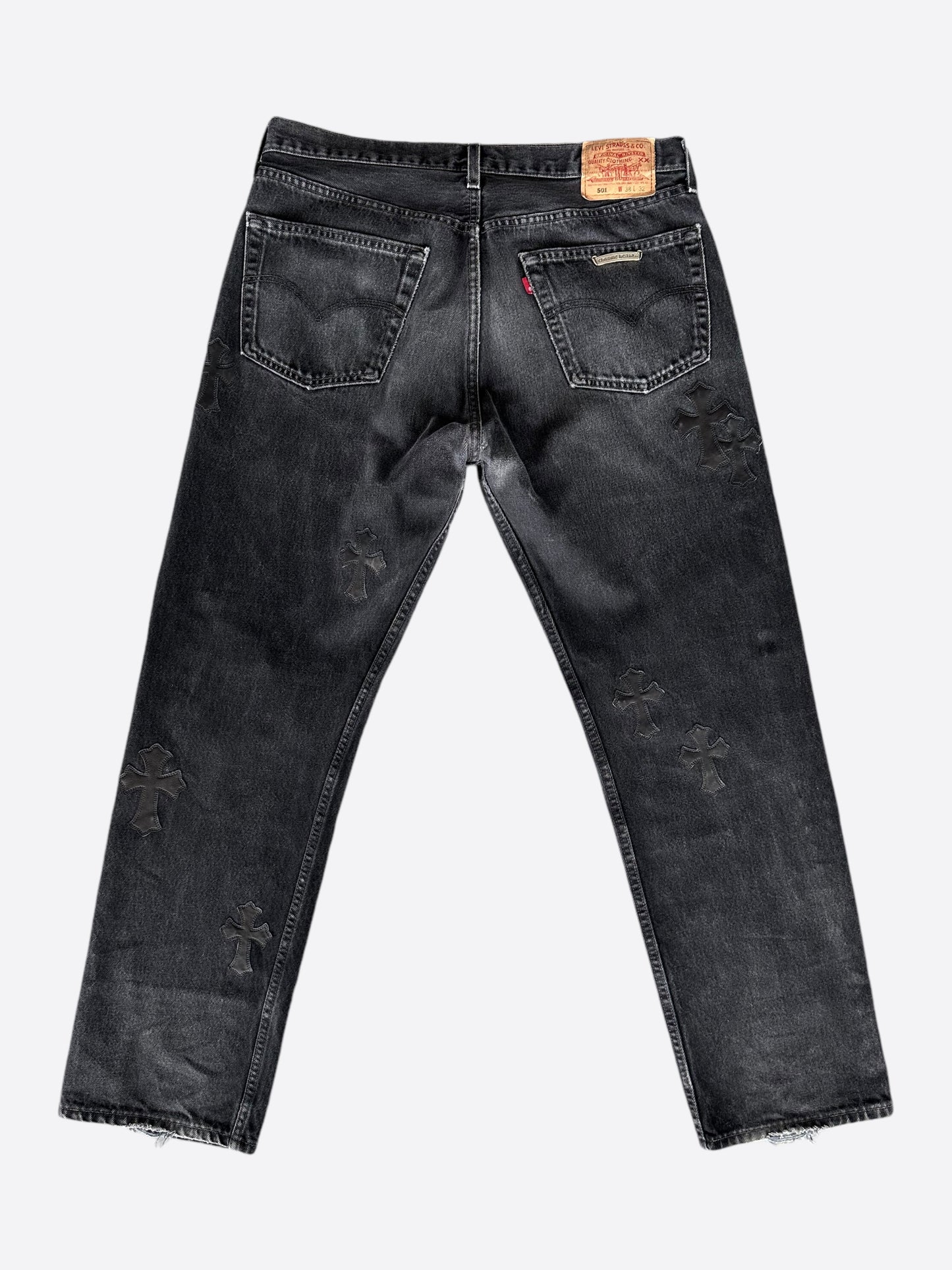 Chrome Hearts Levi's Black Cross Patch Jeans