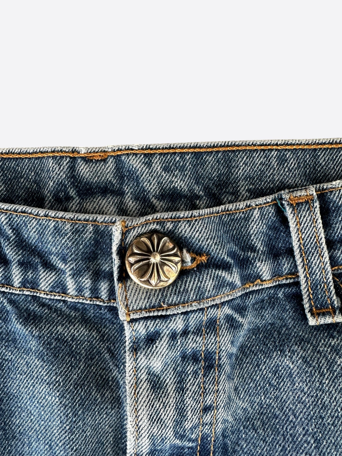 Chrome Hearts Levis Blue Cross Patch Stencil Jeans