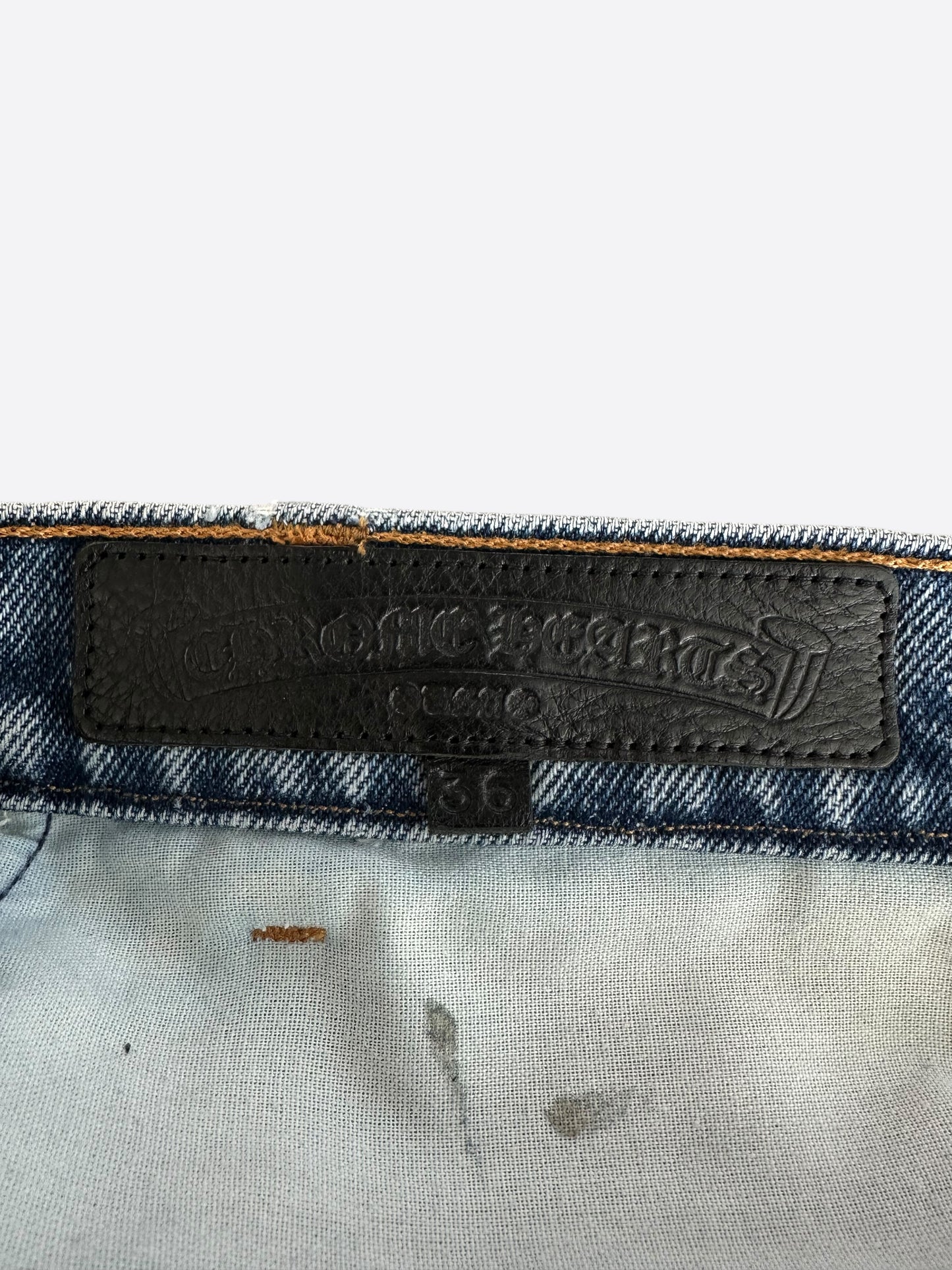 Chrome Hearts Levis Blue Cross Patch Stencil Jeans