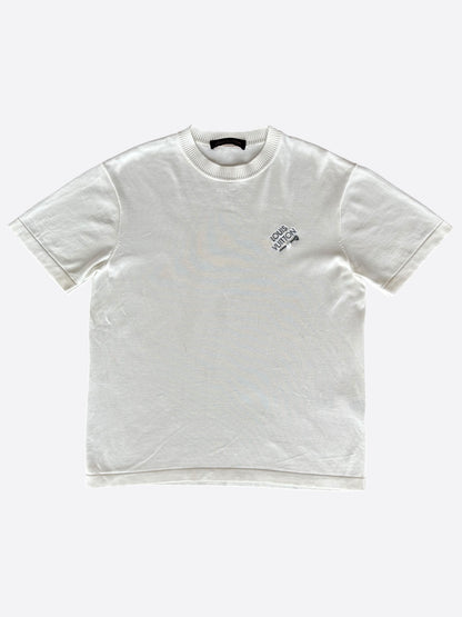 Louis Vuitton White & Grey Pin Logo T-Shirt