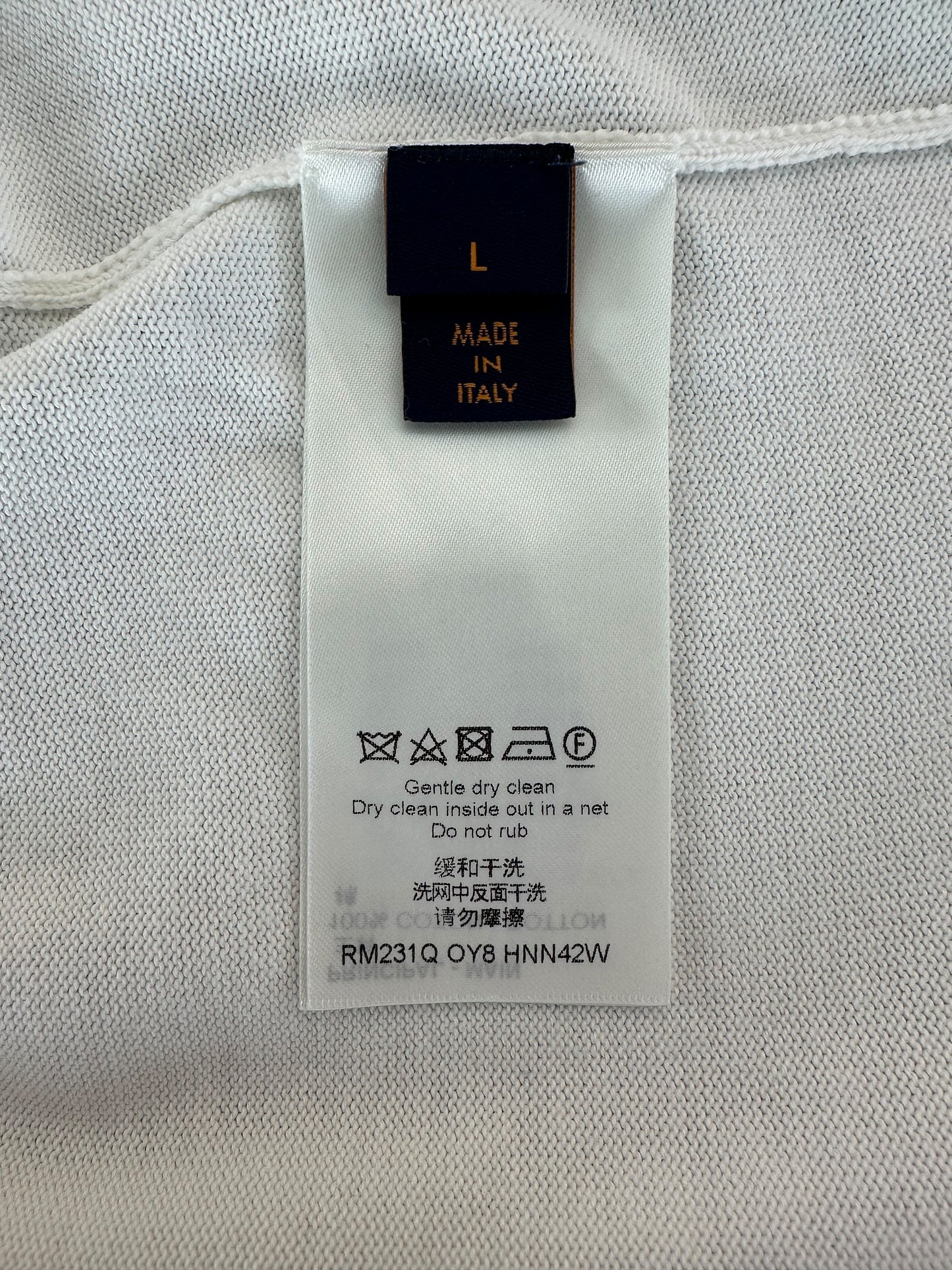 Louis Vuitton White & Grey Pin Logo T-Shirt