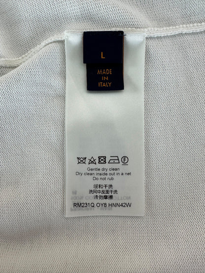 Louis Vuitton White & Grey Pin Logo T-Shirt