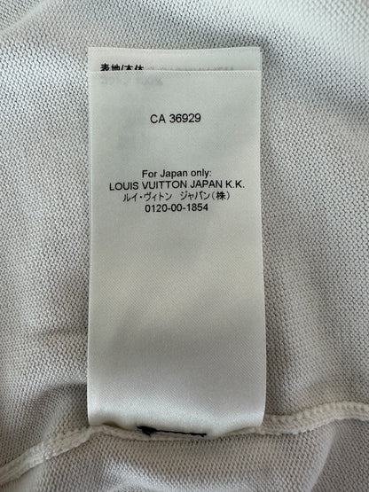 Louis Vuitton White & Grey Pin Logo T-Shirt