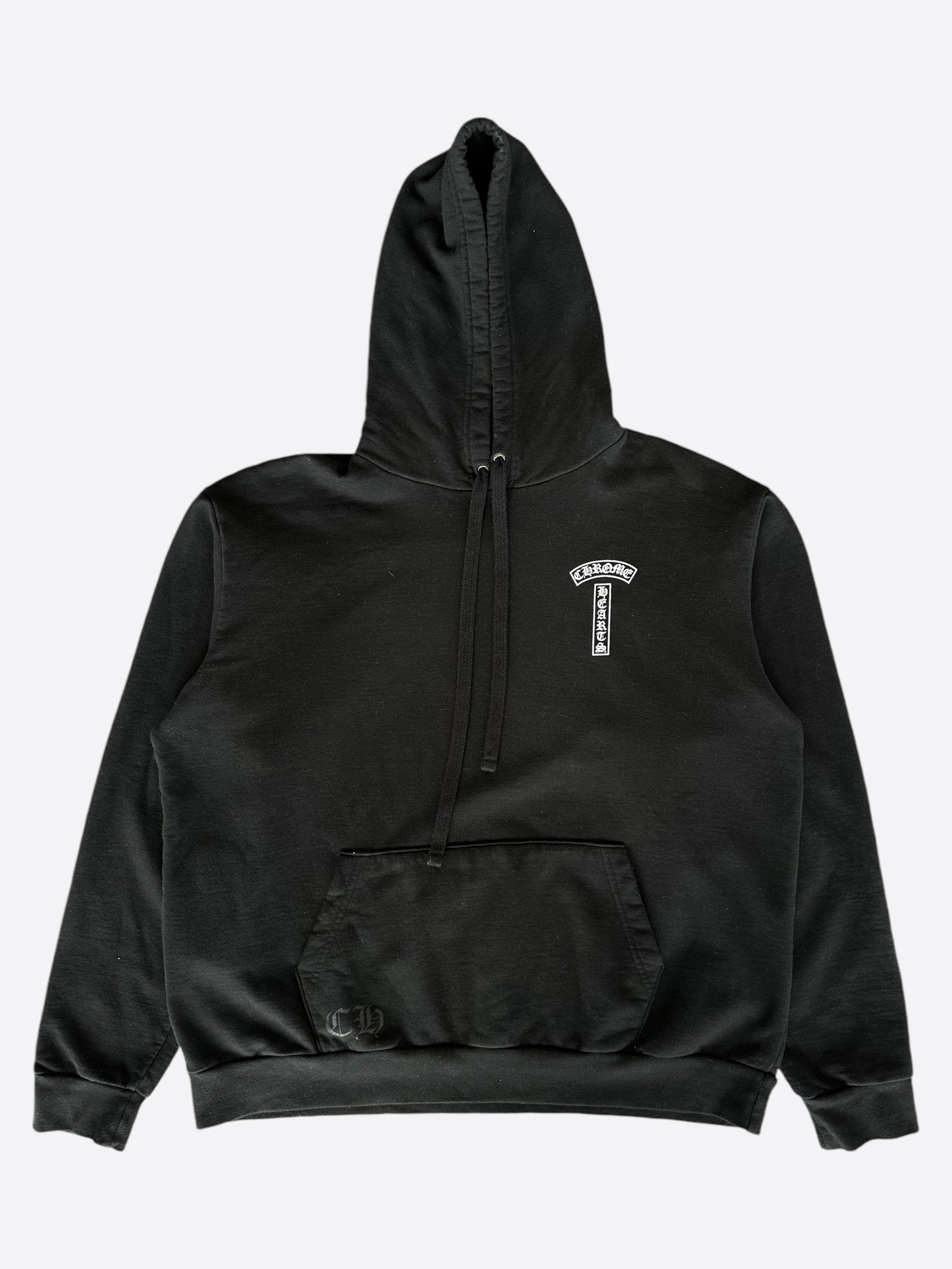 Chrome Hearts Black & White T-Bar Logo Hoodie