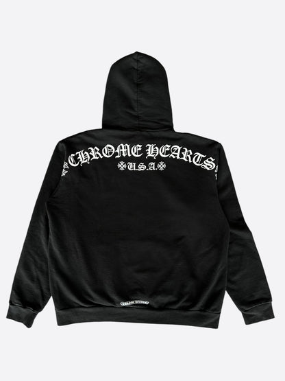 Chrome Hearts Black & White T-Bar Logo Hoodie