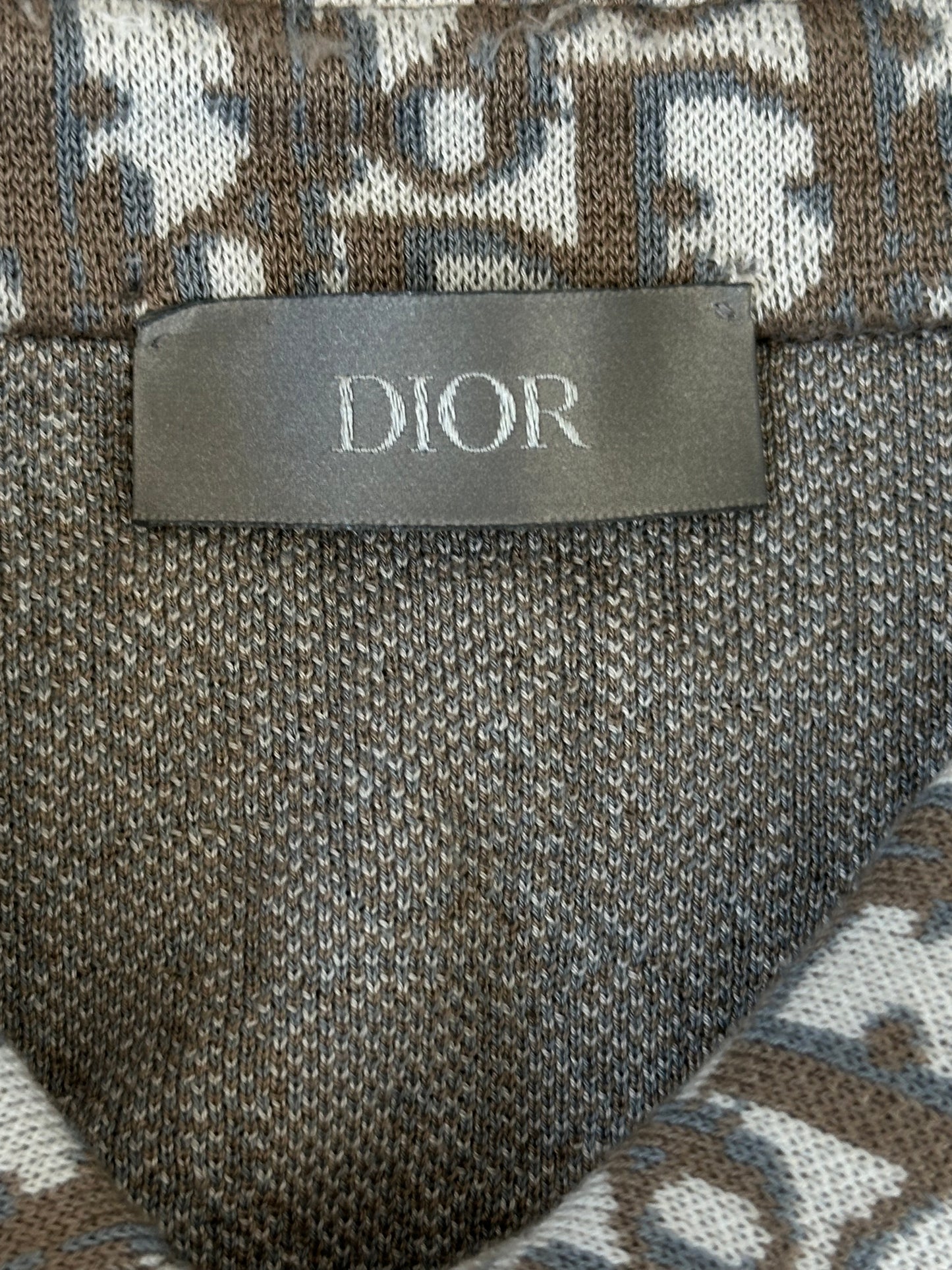 Dior Beige & Brown Oblique Button Up Shirt