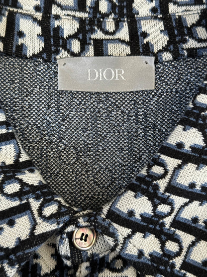 Dior Beige & Blue Oblique Button Up Shirt