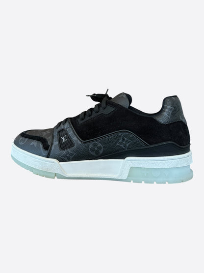 Louis Vuitton Black Monogram Eclipse Suede Trainers