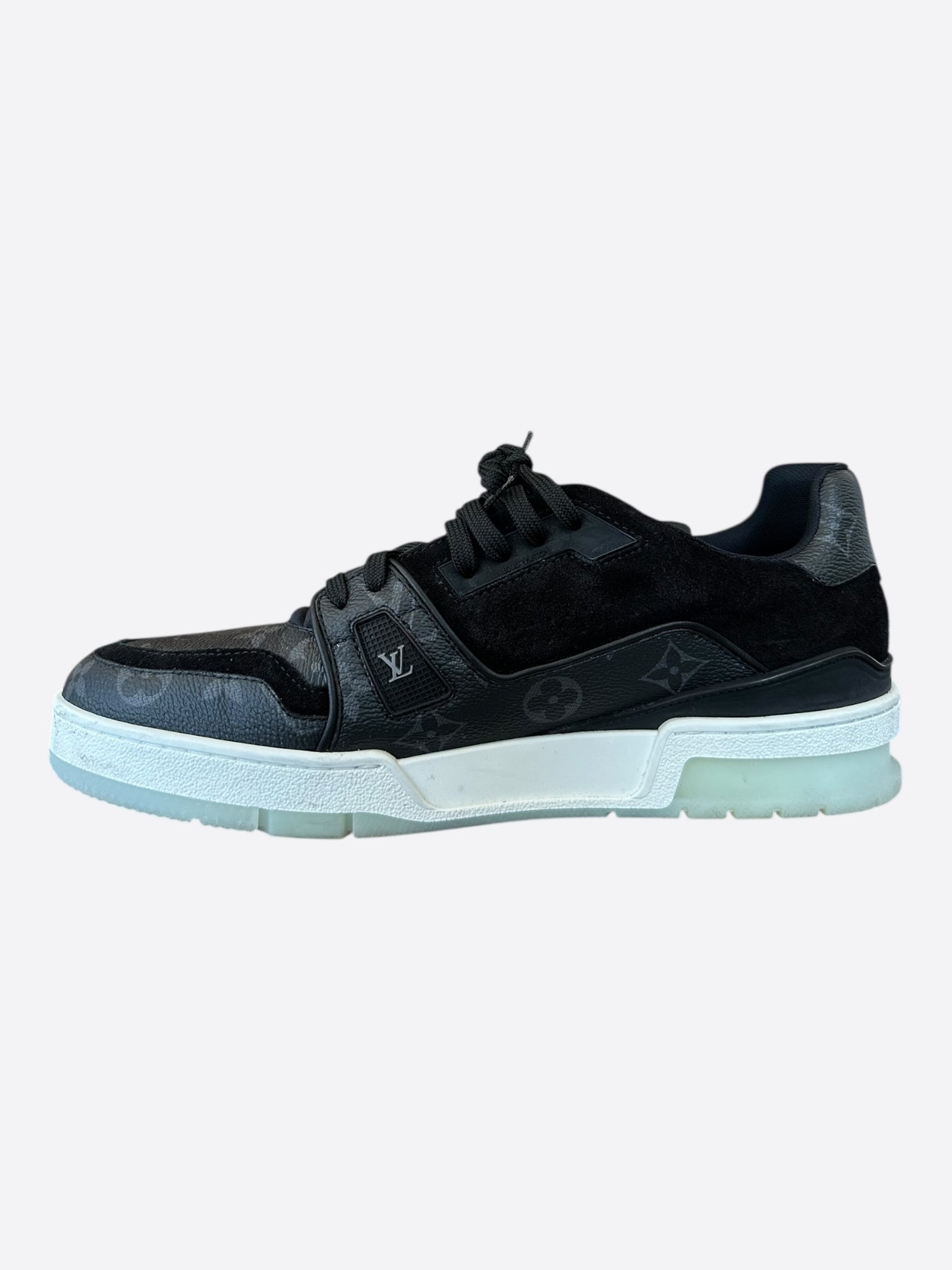 Louis Vuitton Black Monogram Eclipse Suede Trainers