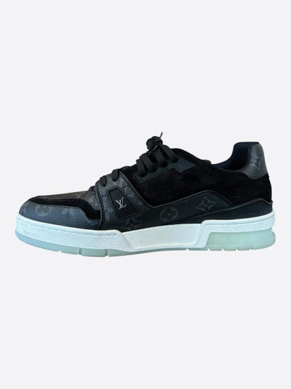 Louis Vuitton Black Monogram Eclipse Suede Trainers