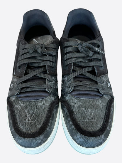 Louis Vuitton Black Monogram Eclipse Suede Trainers