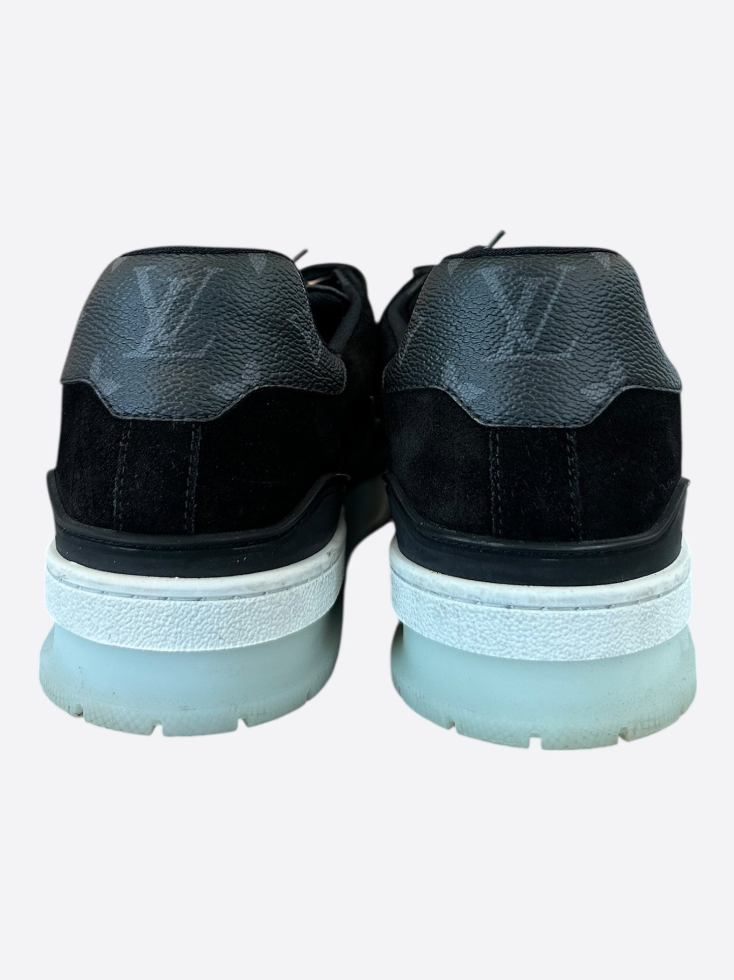 Louis Vuitton Black Monogram Eclipse Suede Trainers