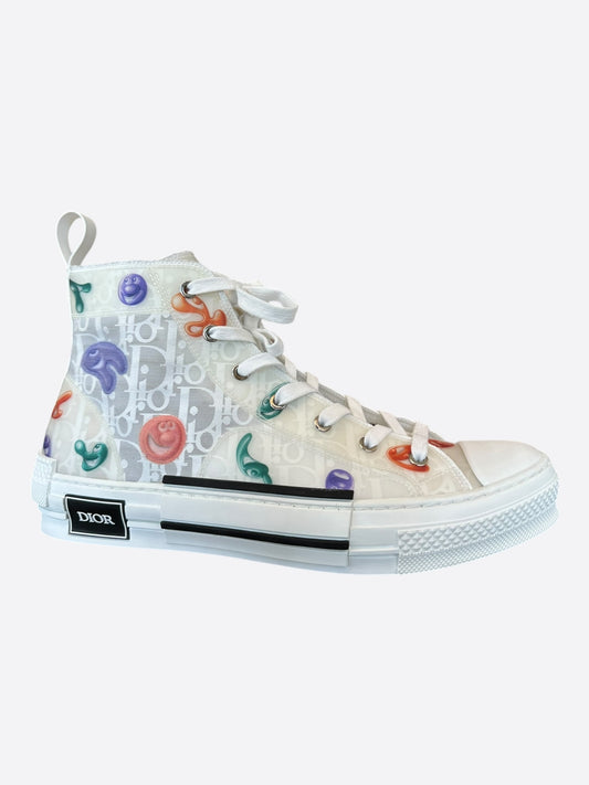 Dior Kenny Scharf White & Multicolor Oblique Faces B23 Sneakers
