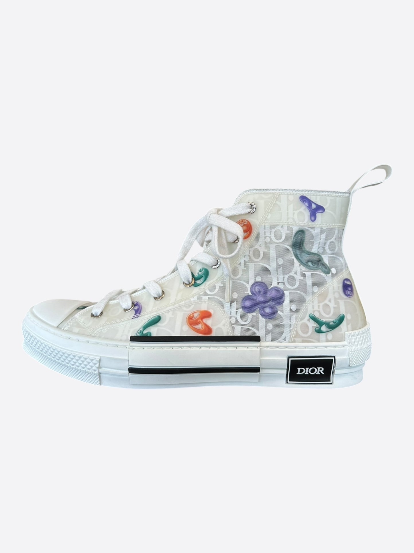 Dior Kenny Scharf White & Multicolor Oblique Faces B23 Sneakers