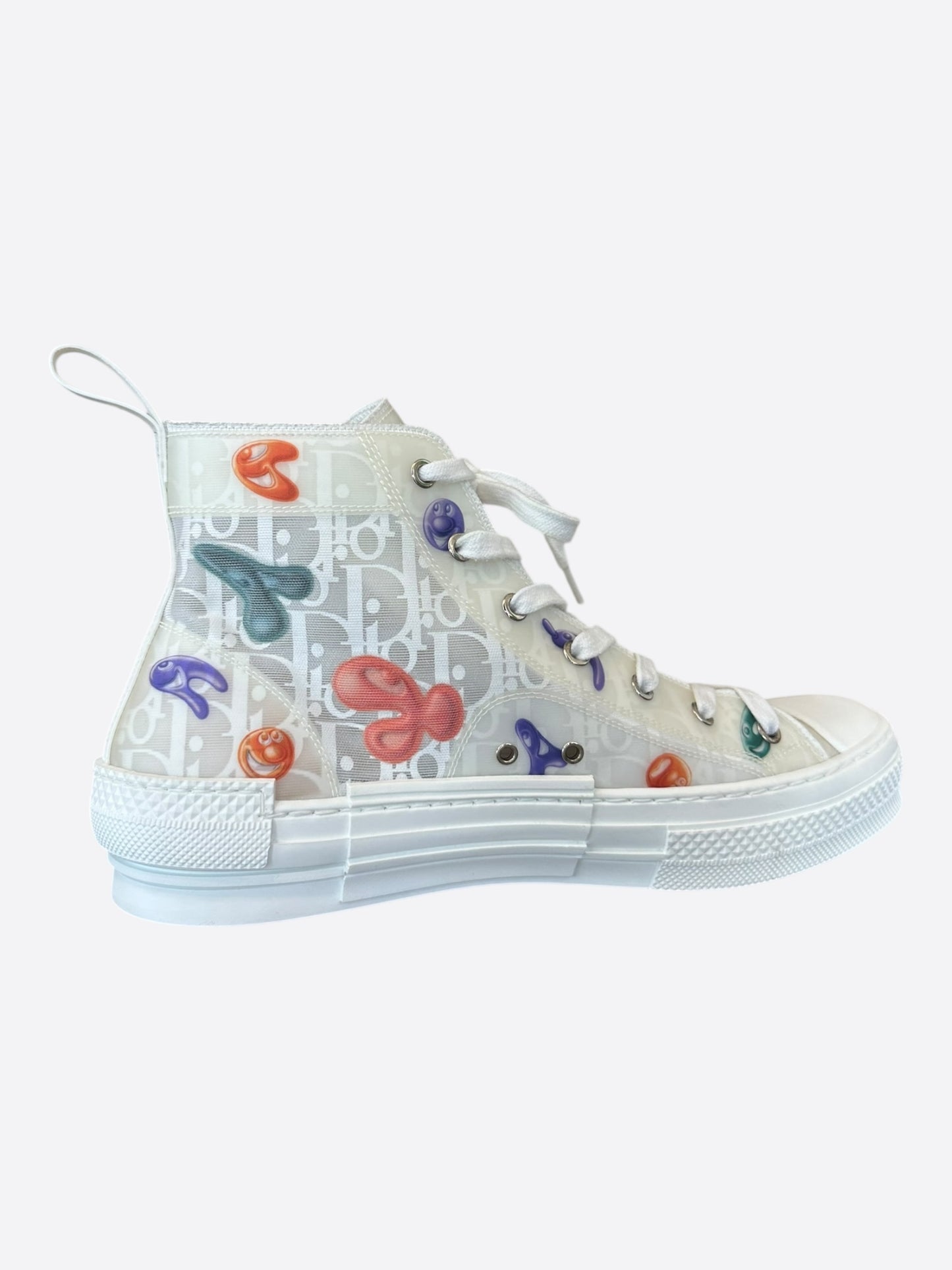 Dior Kenny Scharf White & Multicolor Oblique Faces B23 Sneakers
