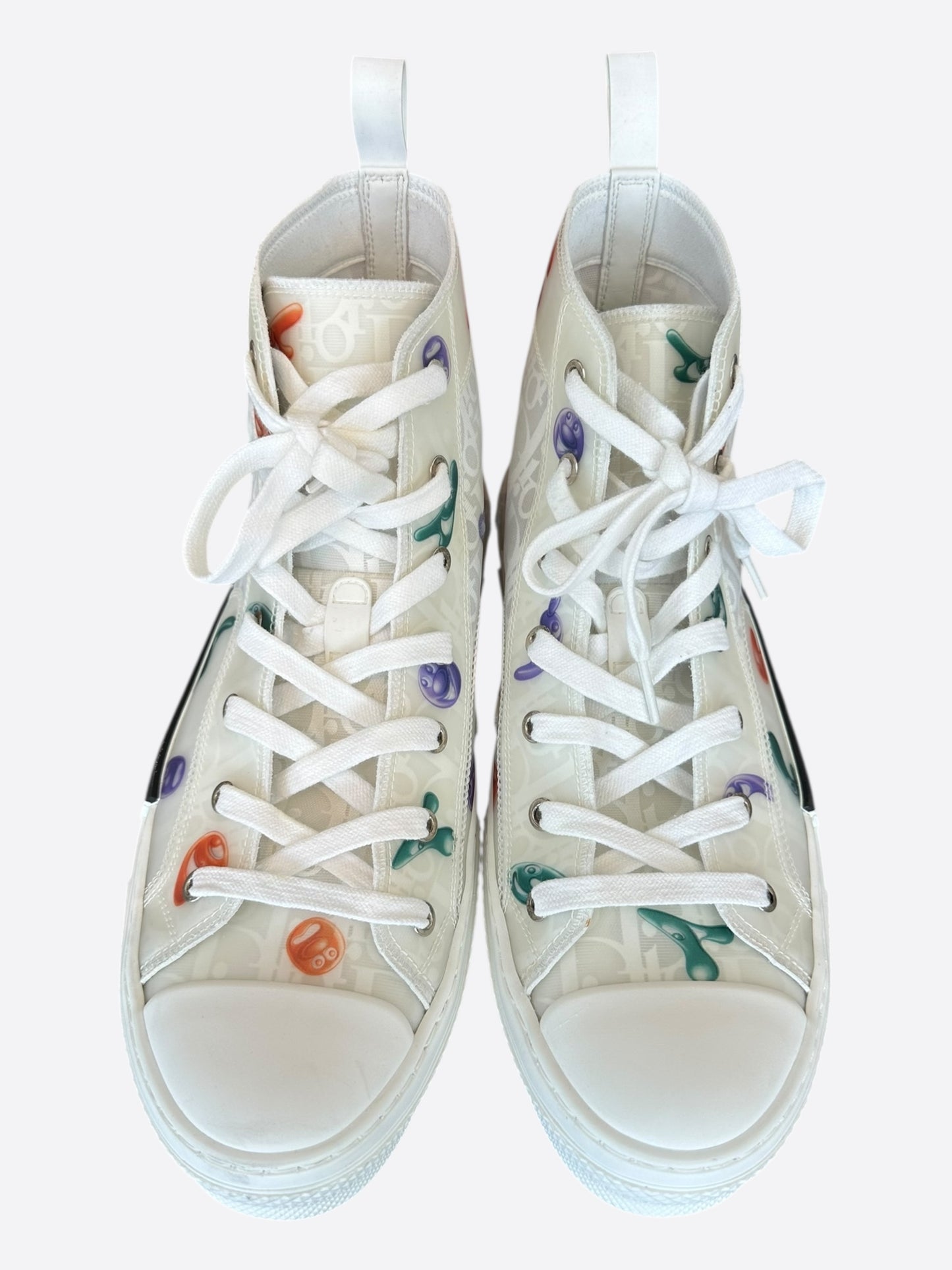 Dior Kenny Scharf White & Multicolor Oblique Faces B23 Sneakers